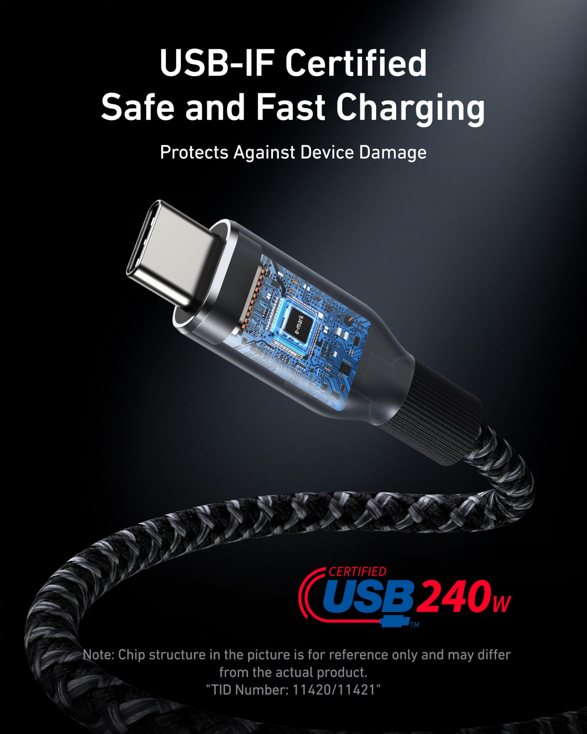 USB-C to USB-C Cable (240W