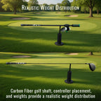 DriVR Elite - Adjustable VR Weighted Golf Club Handle Accessory - Compatible with Quest 2, 3/3s, and Pro